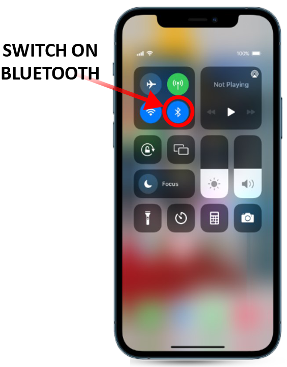 switch on bluetooth on iphone