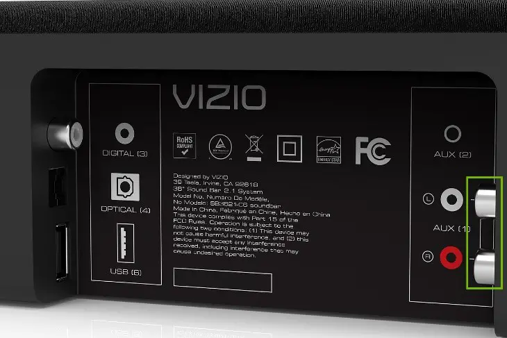 connect  Vizio Soundbar to Samsung TV via RCA Cable