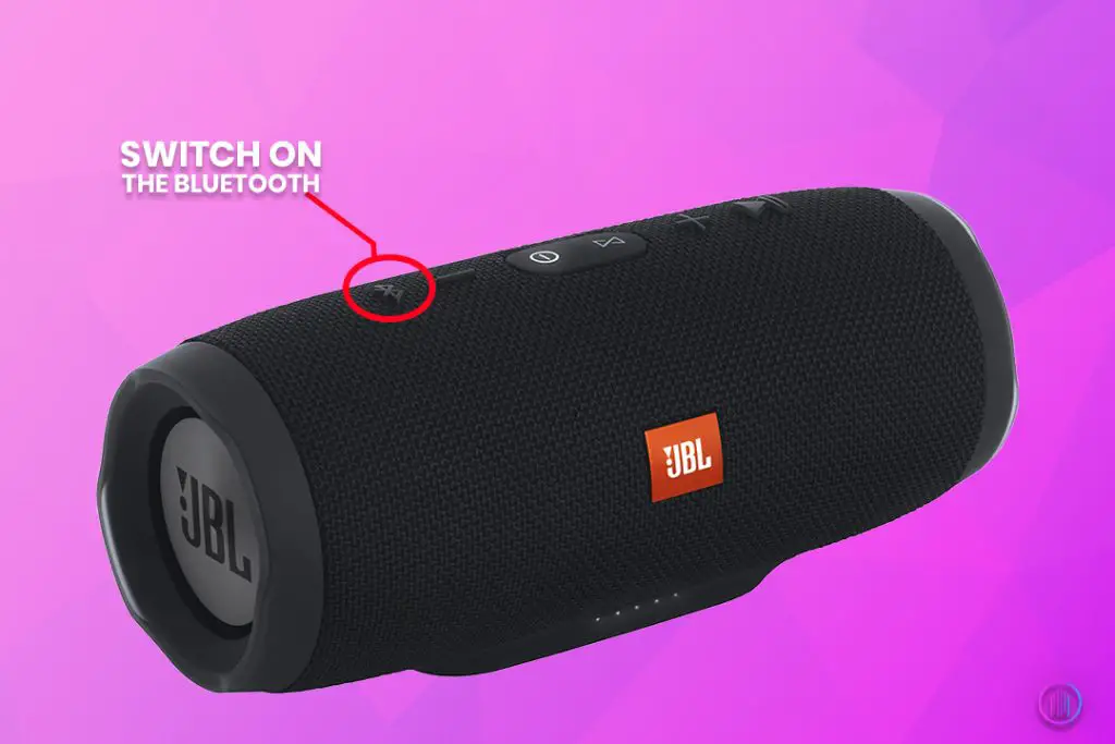 Switch on JBL speakers Bluetooth