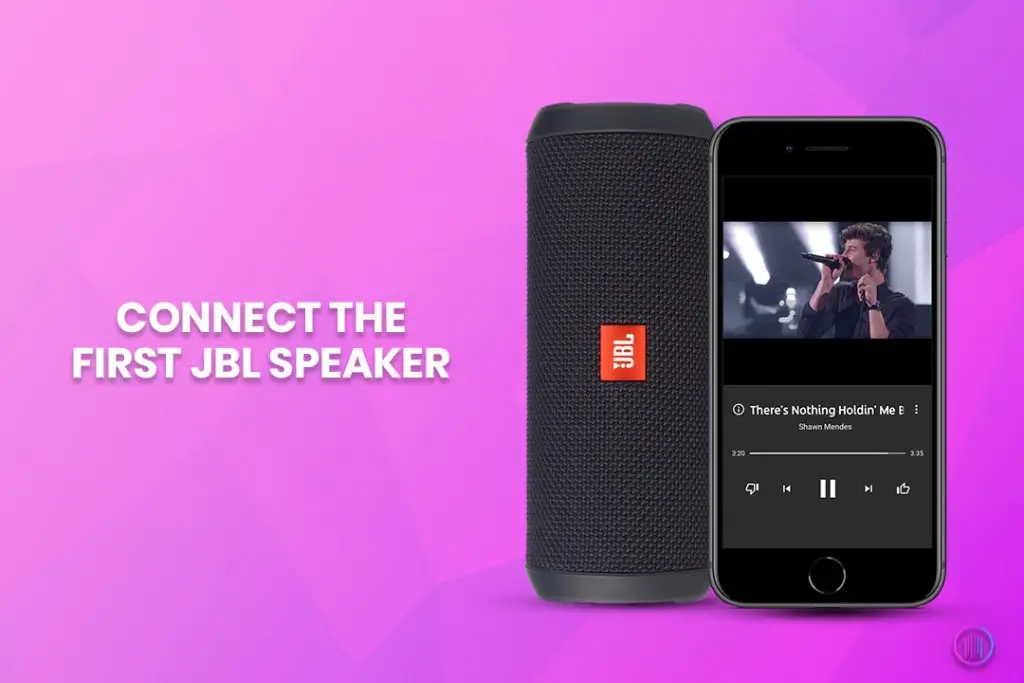 Connect the first JBL speaker