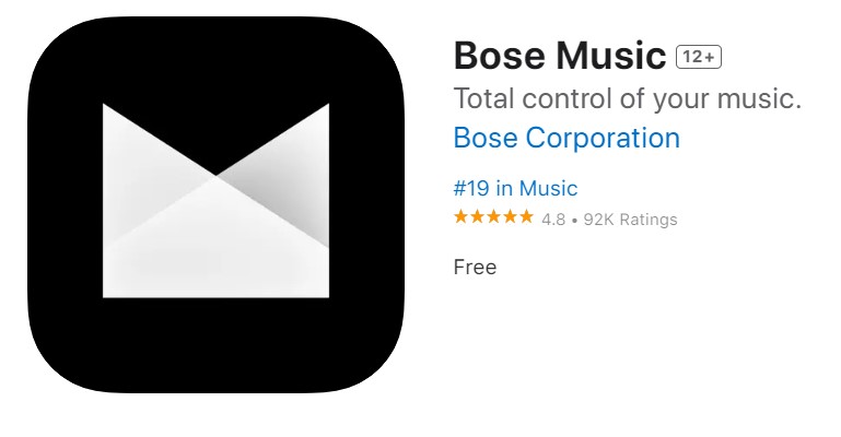 connect Via Bose Music App