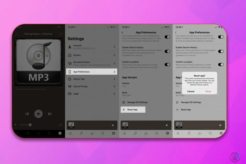 Reset Sonos App