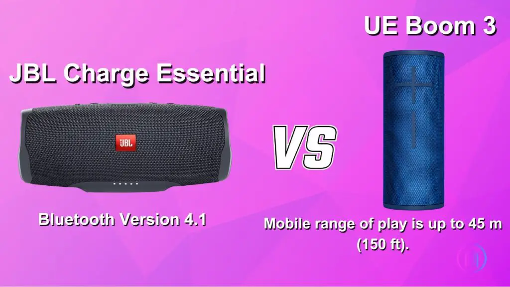 Connectivity Features JBL Charge Essential vs UE Boom 3