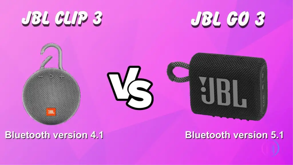 Connectivity JBL Clip 3 vs Go 3