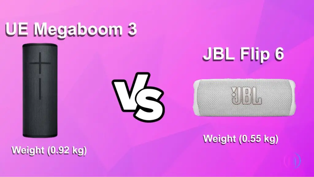 Design and Portability UE Megaboom 3 vs JBL Flip 6