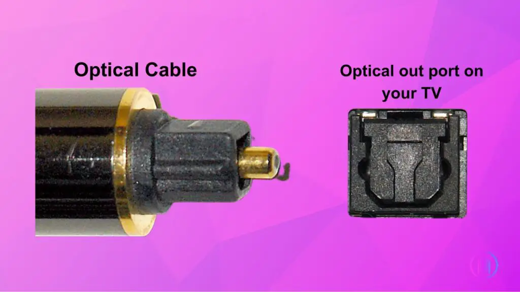 Optical cable and optical out port on your TV