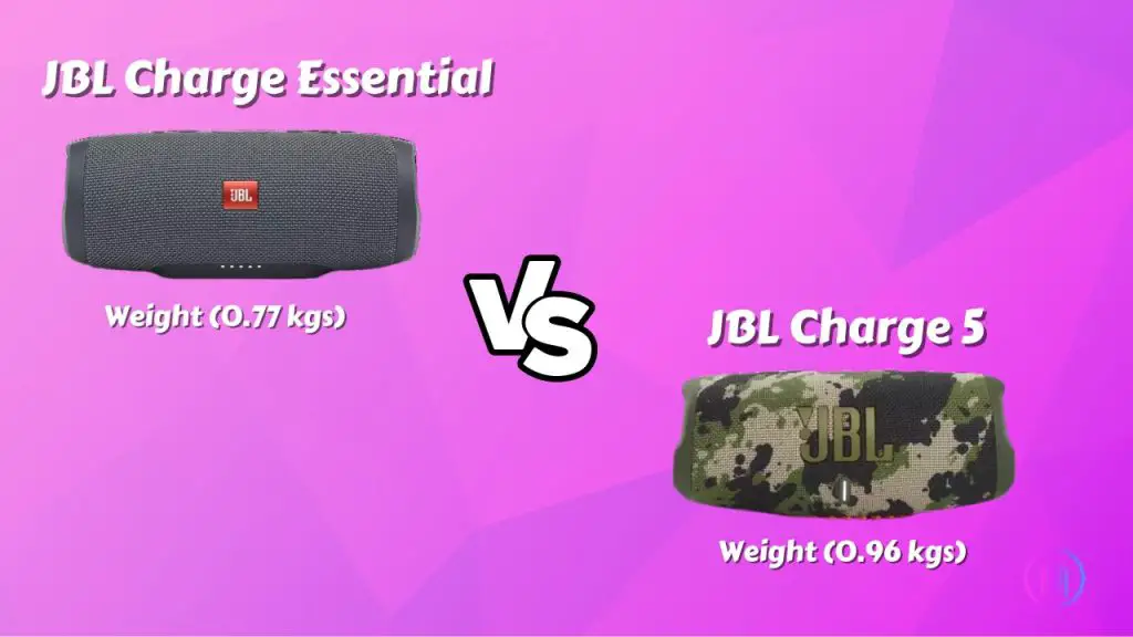 Dimensions JBL Charge Essential Vs JBL Charge 5
