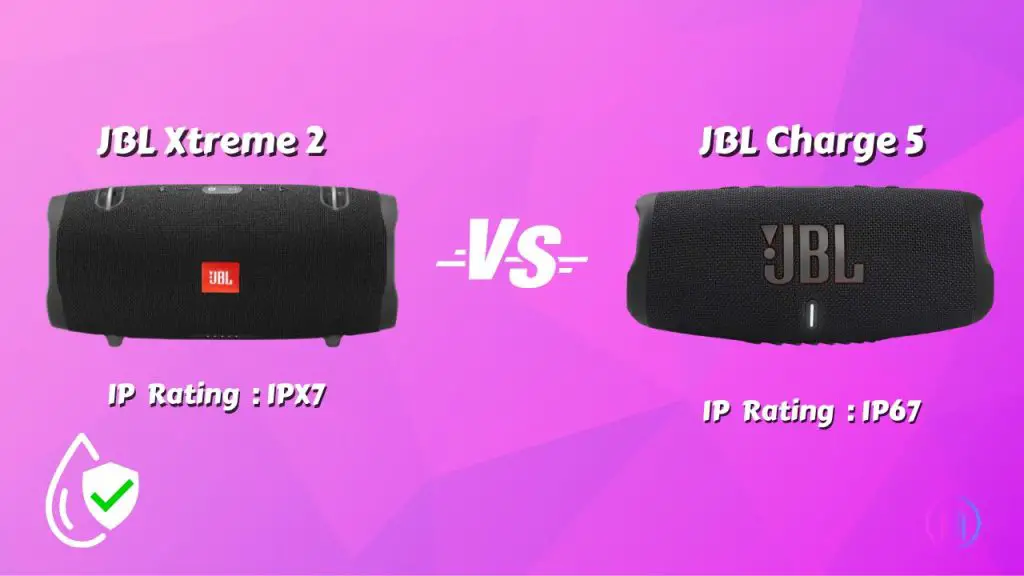 JBL Xtreme 2 vs JBL Charge 5 Water Resistance
