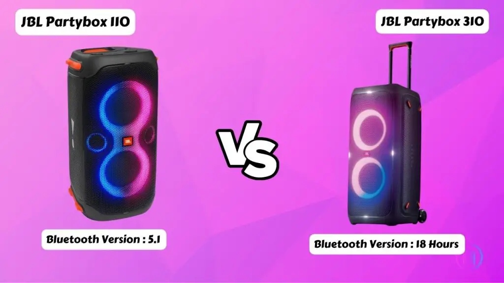 JBL Partybox 110 vs 310 Bluetooth